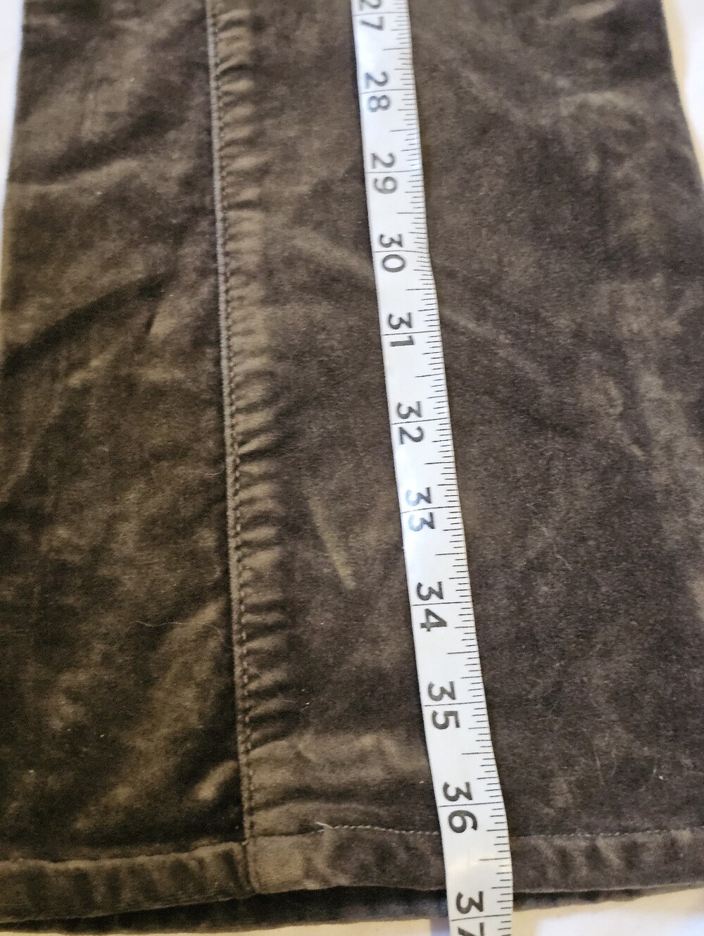 Pilcro Anthropologie Olive Gray Velvet Bootcut Pants Size 27 - Picture 13 of 16